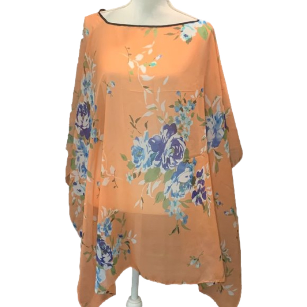 🔥🔥SALE🔥🔥Lightweight Floral Poncho Cover Up - Once Size Fits All